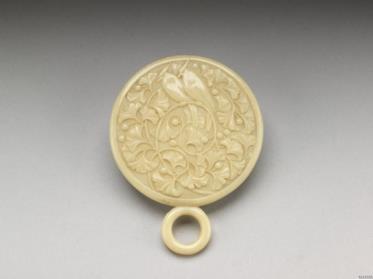 图片[2]-Glass Dressing Mirror with an Ivory Frame, Europe, 19th to 20th century-China Archive